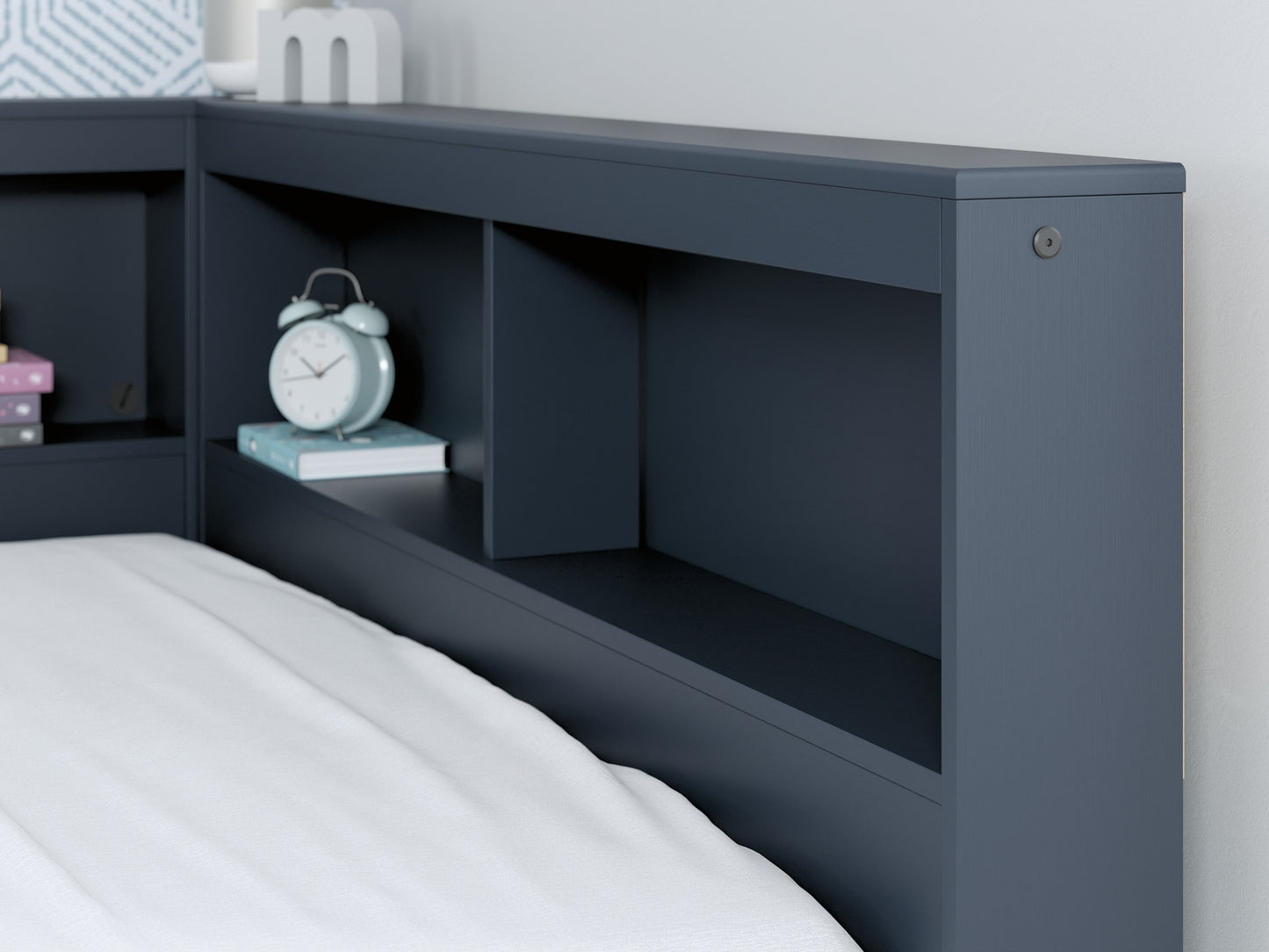 Ashley Express - Cama con almacenaje y librería Simmenfort