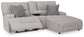 Sofá seccional reclinable eléctrico de 3 piezas con chaise longue Acklen Place