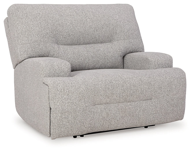 Sillón reclinable eléctrico con asiento ancho Acklen Place