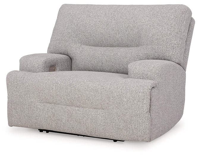 Sillón reclinable eléctrico con asiento ancho Acklen Place