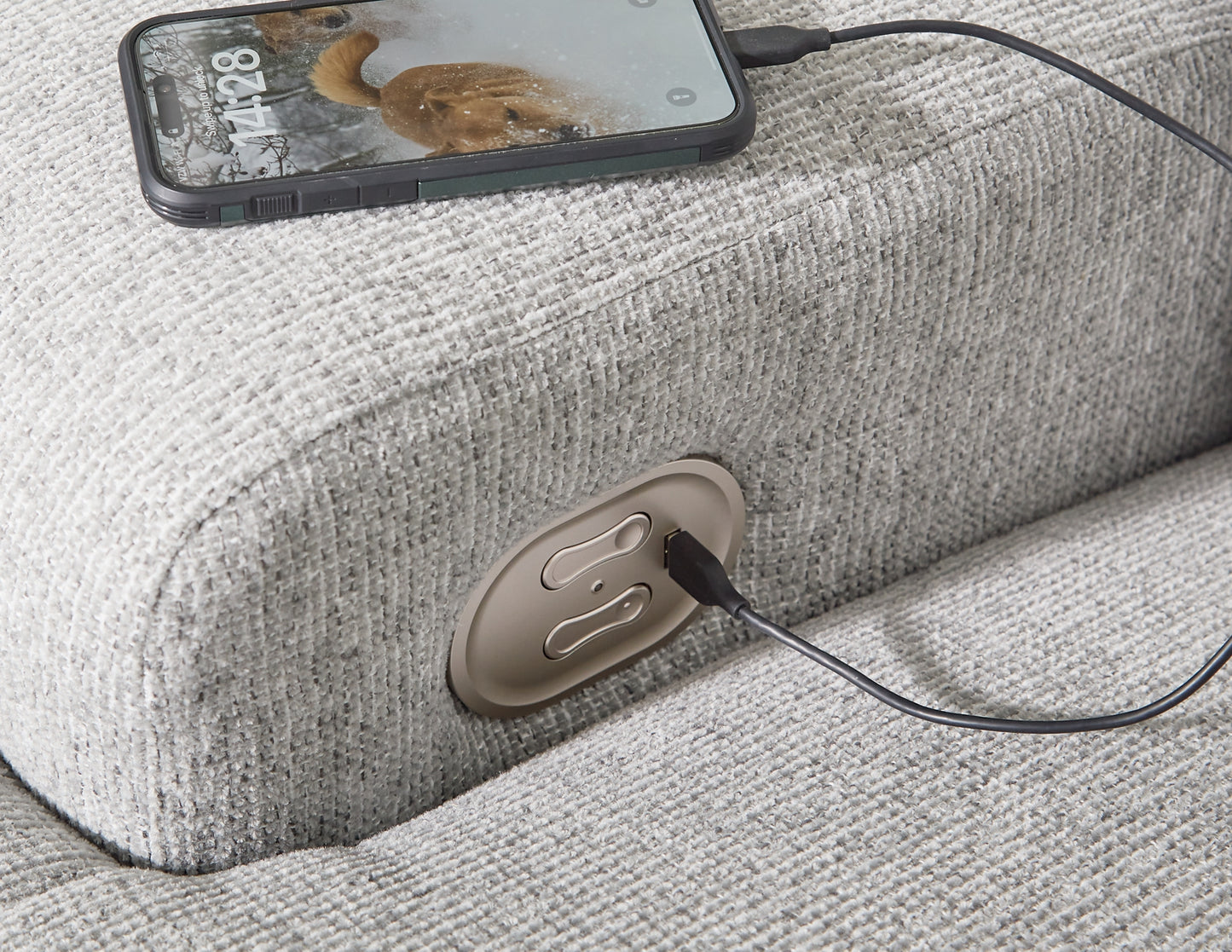 Sillón reclinable eléctrico con asiento ancho Acklen Place