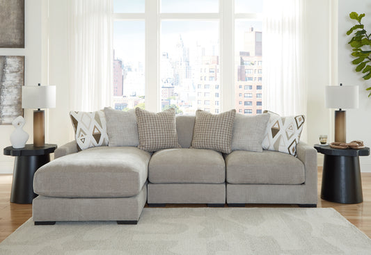 Sofá seccional de 3 piezas con chaise longue Aslan Court