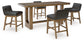 Mesa de comedor Cabalynn de altura de mostrador y 4 taburetes