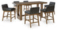 Mesa de comedor Cabalynn de altura de mostrador y 6 taburetes