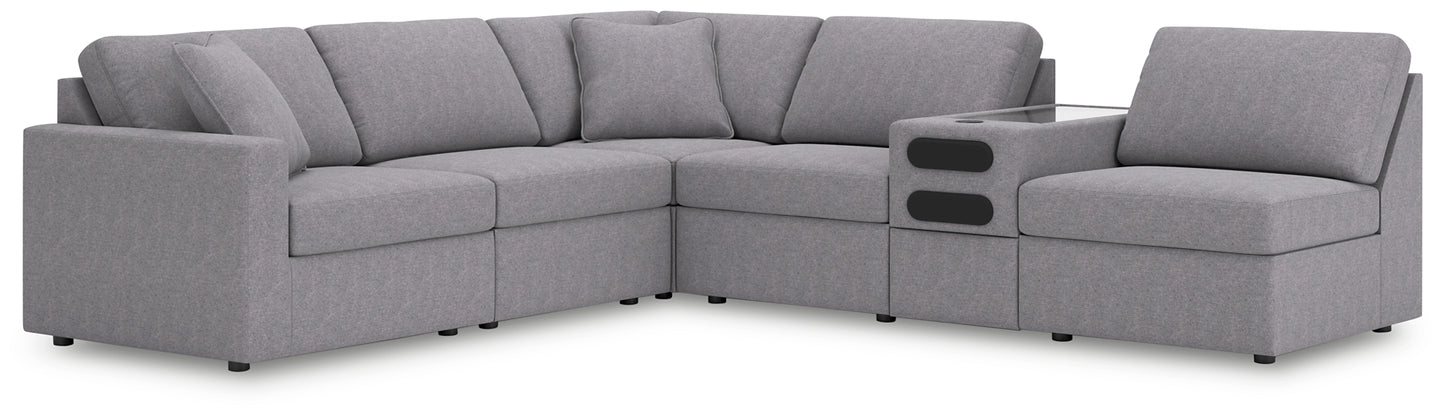 Seccional Modmax de 6 piezas con consola de audio