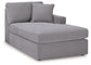 Seccional Modmax de 6 piezas con chaise longue y consola de almacenamiento