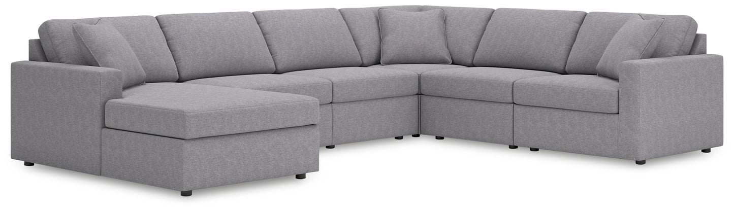 Seccional Modmax de 6 piezas con chaise longue
