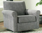 Sillón giratorio con acento deslizante Renley