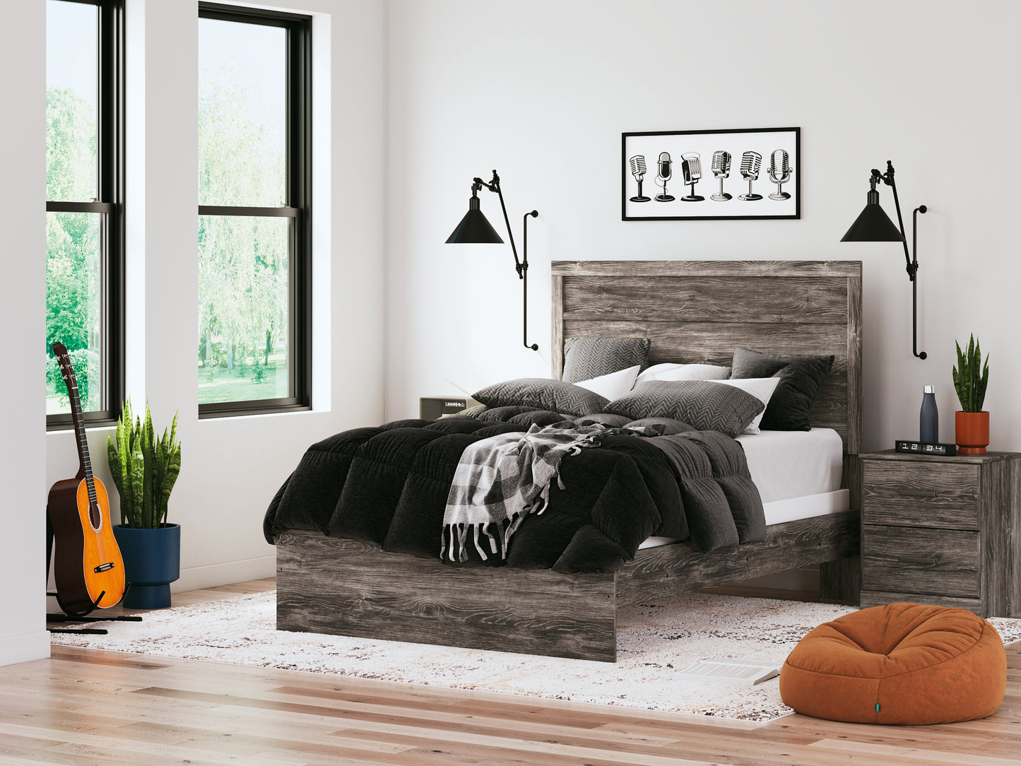 Ashley Express - Cama con paneles Ralinksi