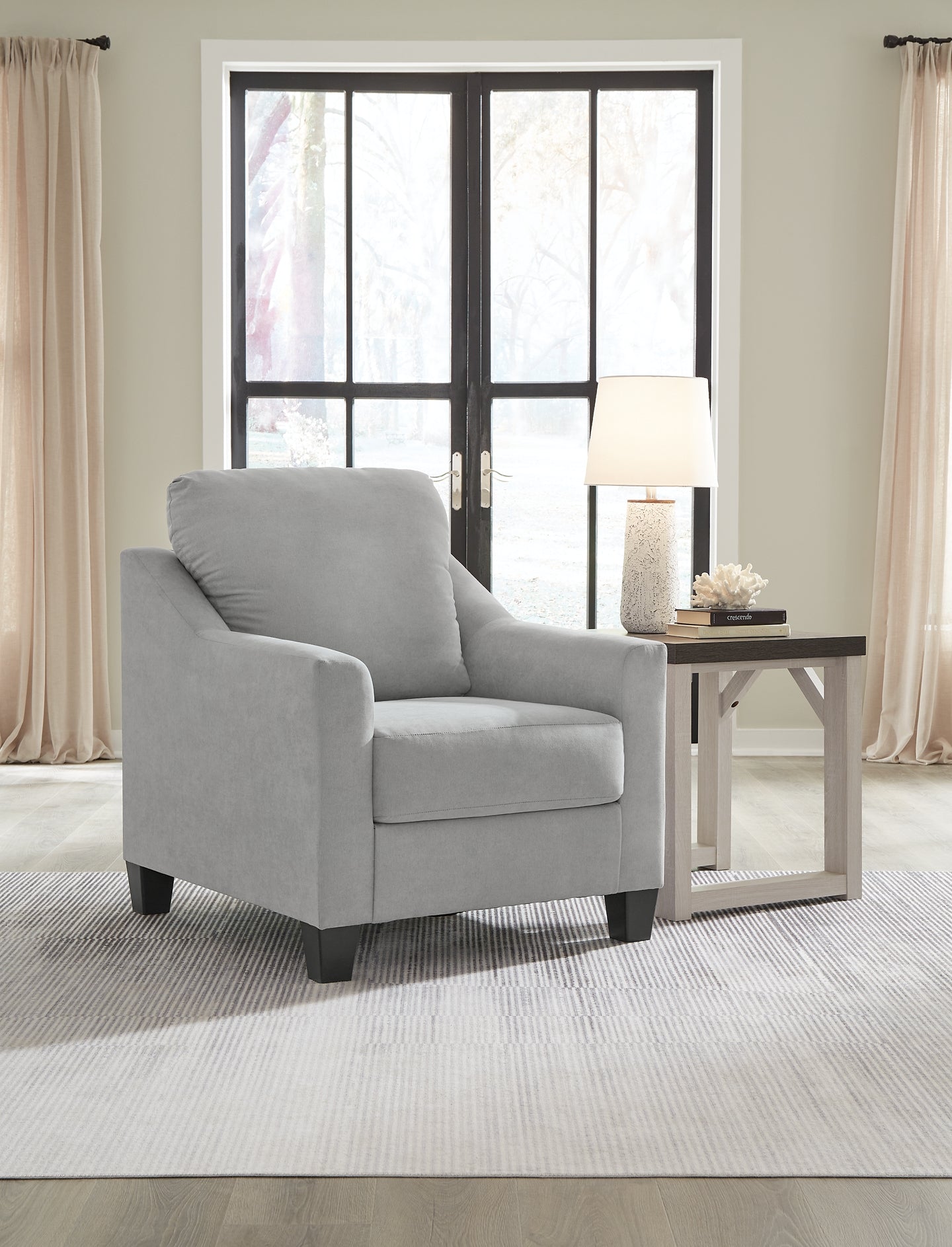 Sofá, loveseat, silla y otomana Adlai