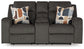 Loveseat doble recreativo Kanlow con consola