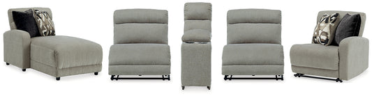 Colleyville - Seccional reclinable eléctrico de 5 piezas con chaise longue