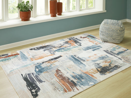 Ashley Express - Alfombra lavable mediana Hessland