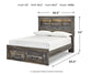 Cama-librería Drystan con dos cajones de almacenamiento