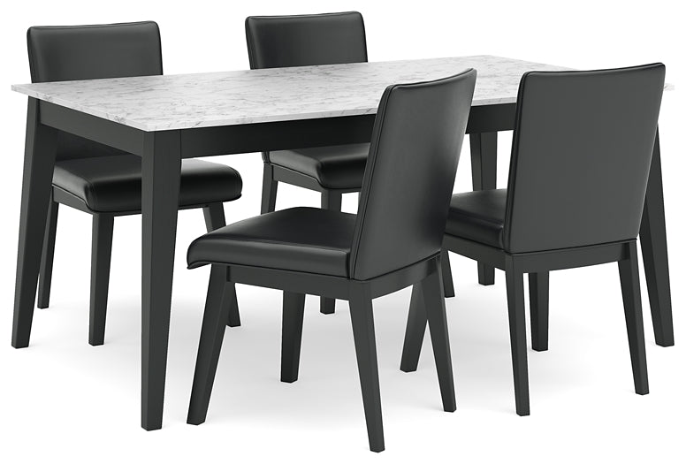 Mesa de comedor Jettaya y 4 sillas