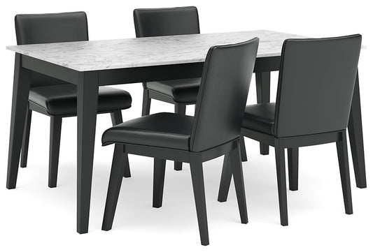 Mesa de comedor Jettaya y 4 sillas