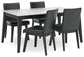Mesa de comedor Jettaya y 4 sillas