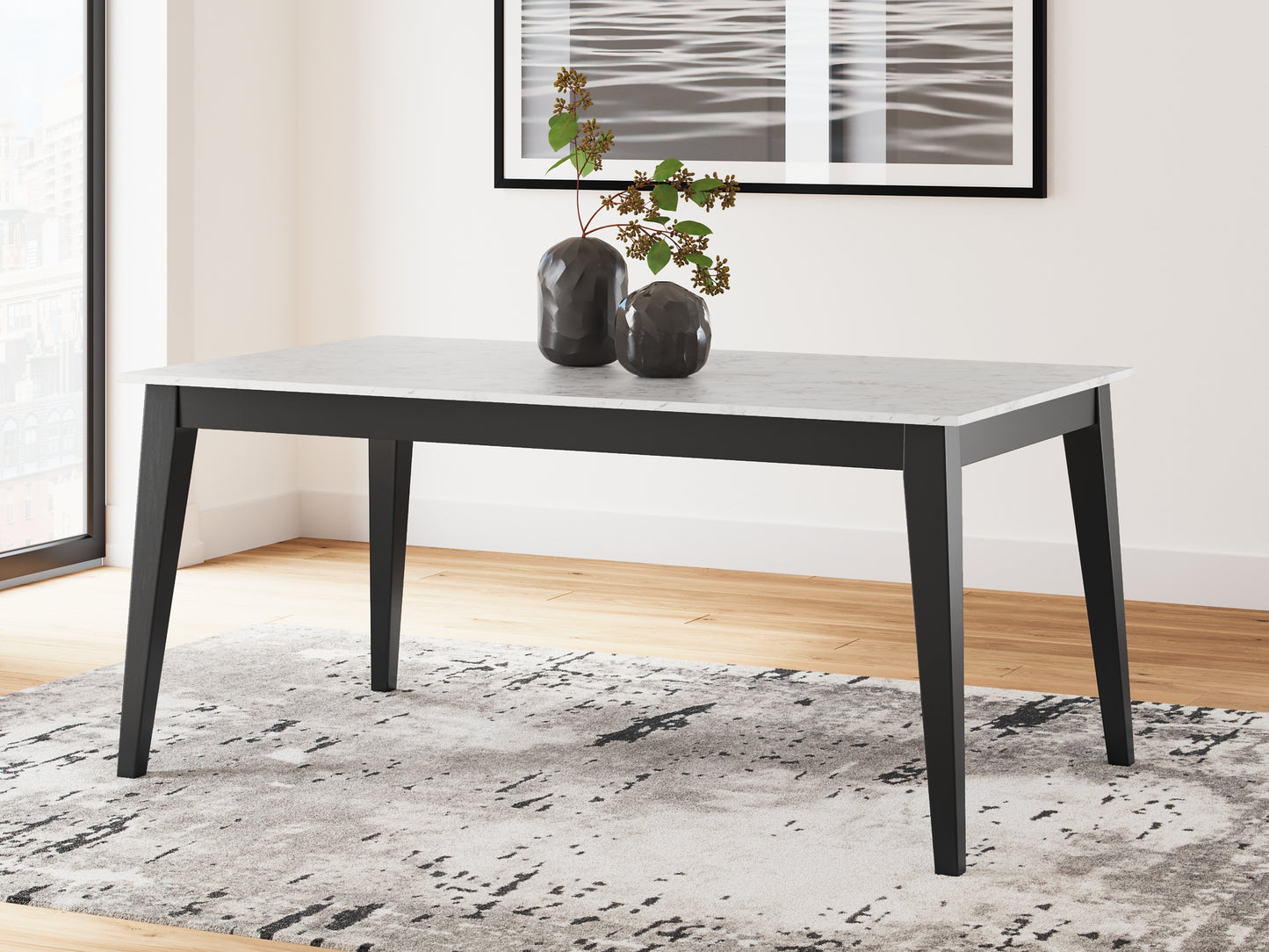 Mesa de comedor Jettaya y 4 sillas