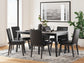 Mesa de comedor Jettaya y 4 sillas