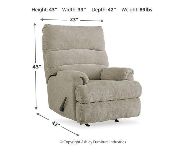 Sillón reclinable mecedor Man Fort