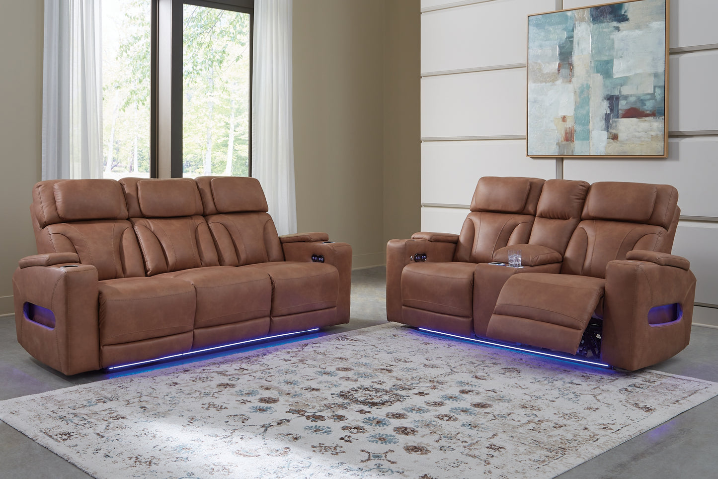 Sofá y loveseat de pizarra limpia