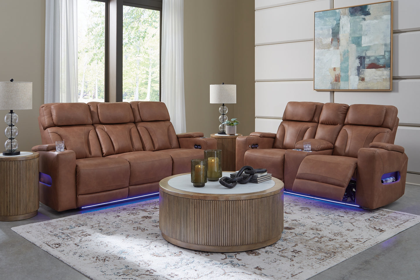 Sofá y loveseat de pizarra limpia