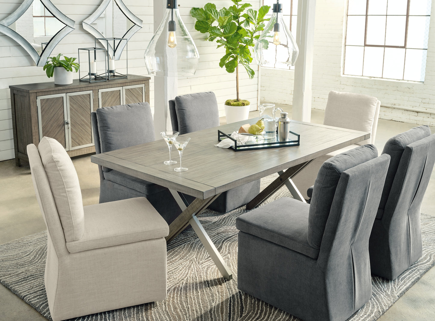 Mesa de comedor rectangular Krystanza