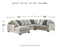 Seccional Ardsley de 4 piezas con chaise longue