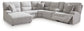 Seccional reclinable eléctrico de 6 piezas con chaise longue Acklen Place