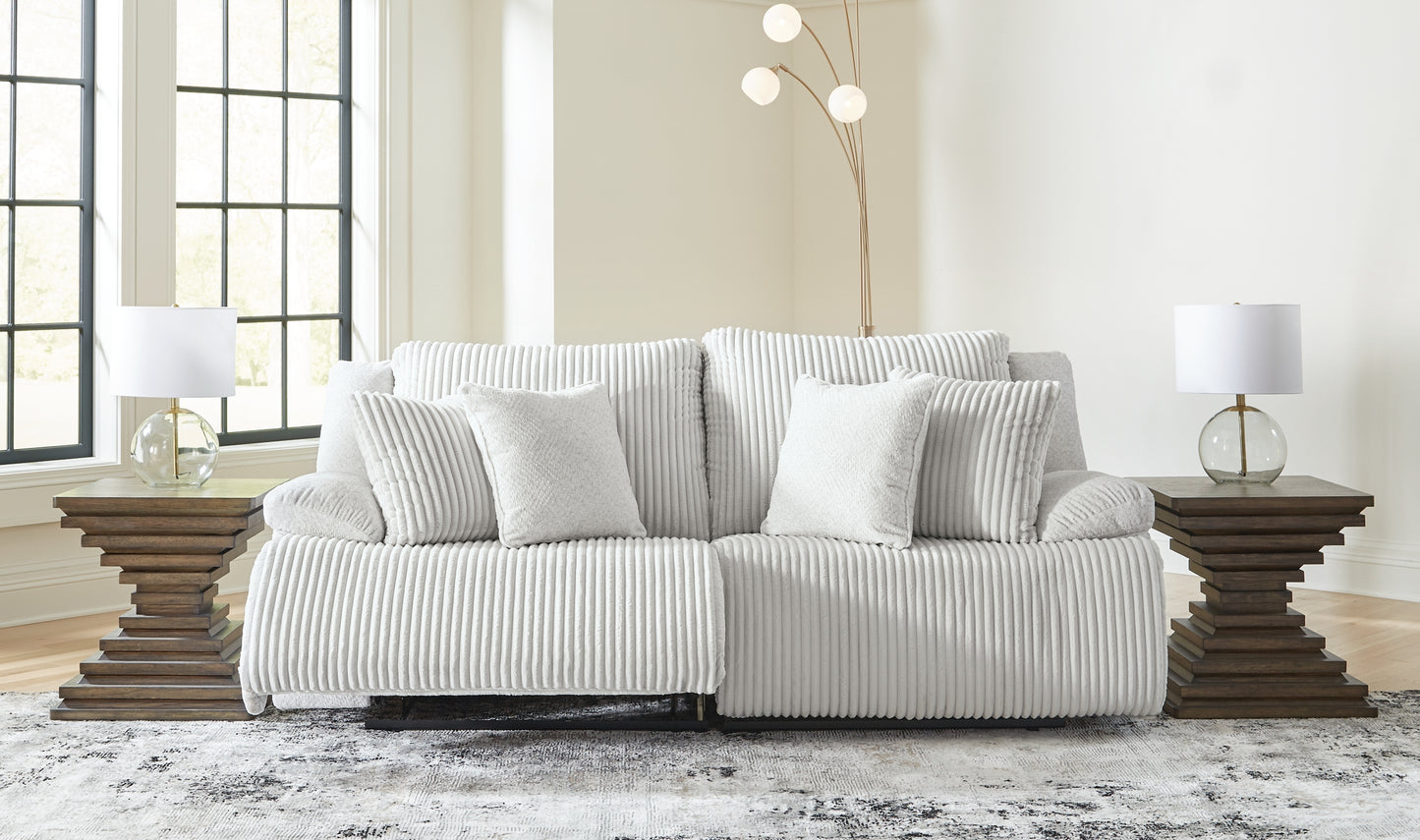 Loveseat seccional de dos piezas de primer nivel