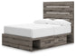 Cama con paneles y almacenamiento Graystorm