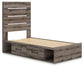 Cama con paneles y almacenamiento Graystorm