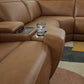 Seccional reclinable eléctrico Magic Man de 6 piezas con consola