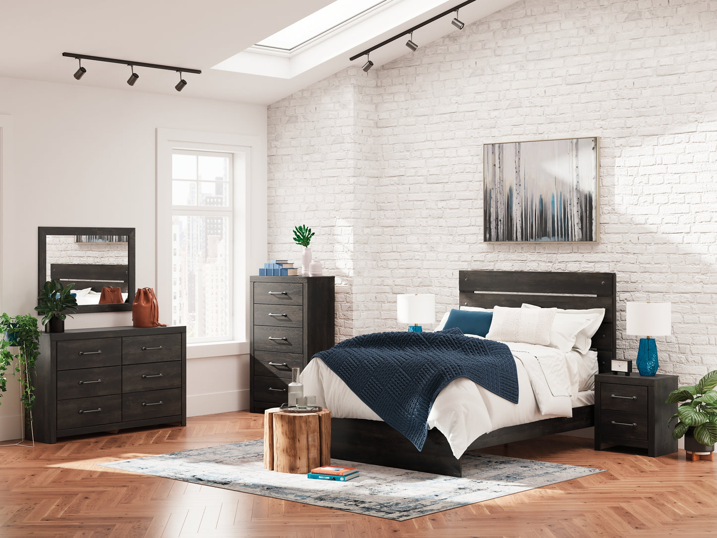 Ashley Express - Cama con paneles Hollivern