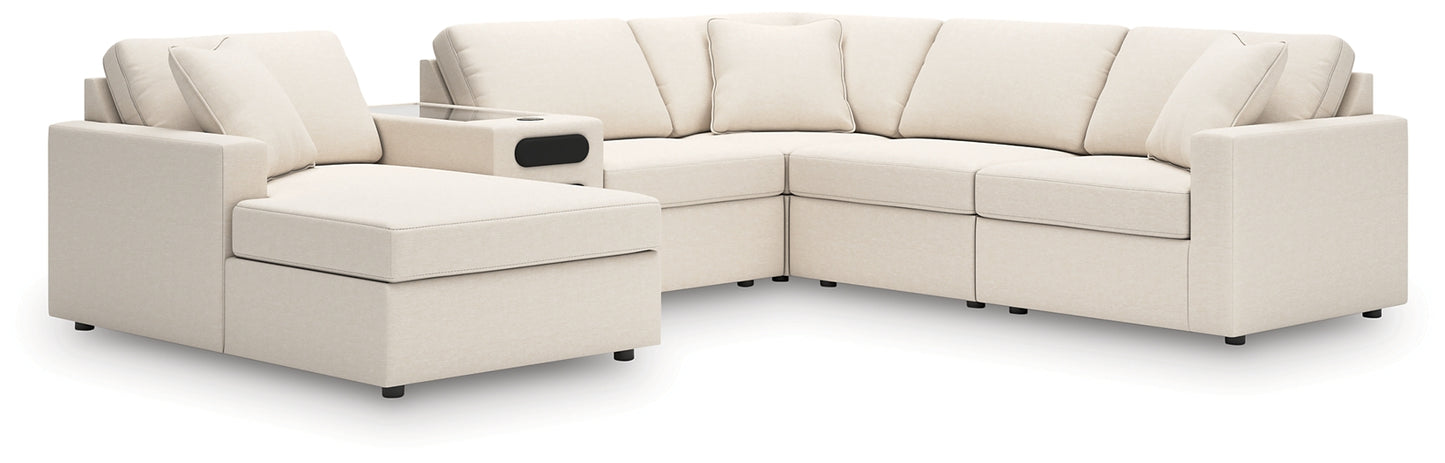 Seccional Modmax de 6 piezas con sistema de audio y chaise longue