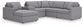 Seccional Modmax de 6 piezas con chaise longue