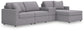 Seccional Modmax de 4 piezas con chaise longue y consola de almacenamiento