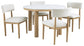 Ashley Express - Mesa de comedor Sawdyn y 4 sillas
