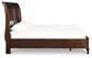 Cama Queen tipo trineo con espacio de almacenamiento Trellington