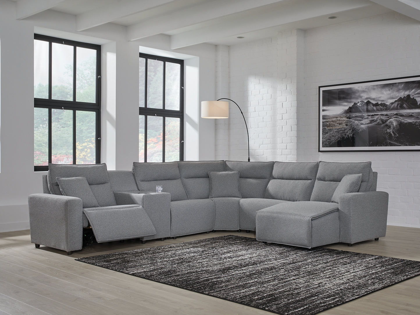 Seccional reclinable eléctrico ModMax II de 6 piezas