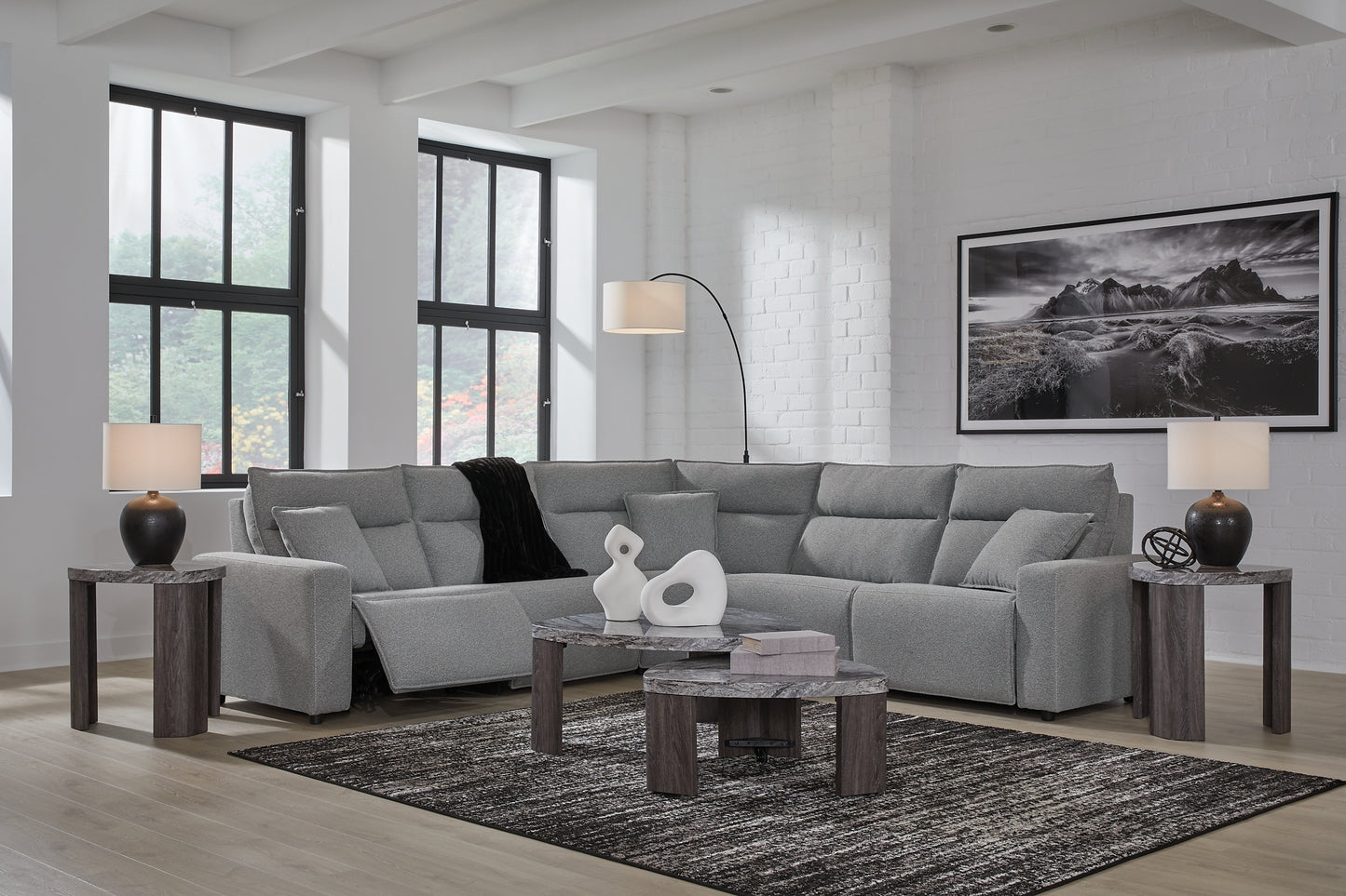 Seccional reclinable eléctrico ModMax II de 5 piezas