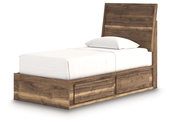 Ashley Express - Cama doble Zadilyn con paneles y espacio de almacenamiento