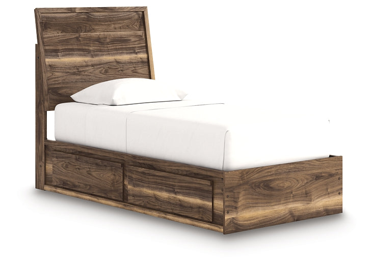 Ashley Express - Cama doble Zadilyn con paneles y espacio de almacenamiento