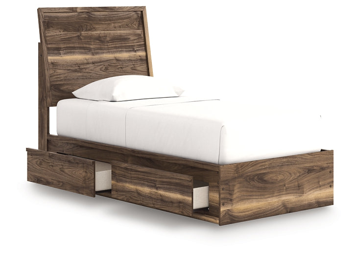 Ashley Express - Cama doble Zadilyn con paneles y espacio de almacenamiento