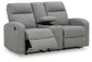 Gauntlet DBL Rec Loveseat con consola