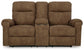 Loveseat doble recreativo Edenwold con consola