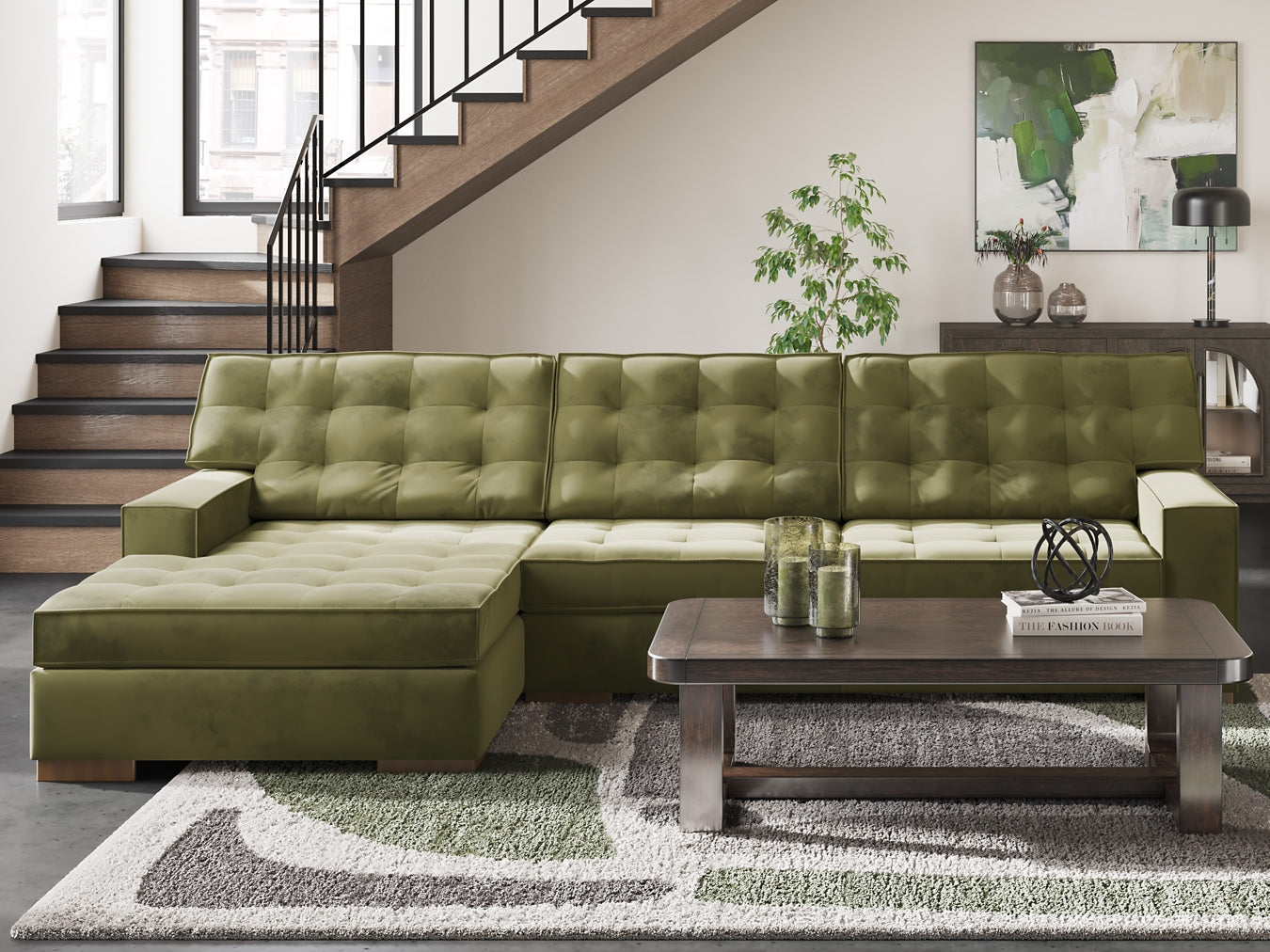 Seccional de dos piezas con chaise longue Caspian-Town