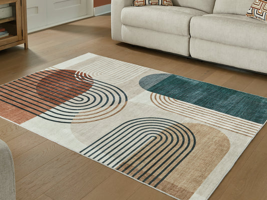 Ashley Express - Alfombra lavable mediana Farrendale