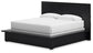 Cama King Londer con paneles, tocador con espejo y mesita de noche