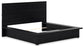Cama King con paneles y tocador con espejo Londer